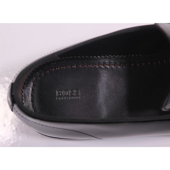 Hugo Boss Black Patent Leather Tuxedo Formal Loafers Grosgrain Band Men's US 7 - Picture 11 of 12
